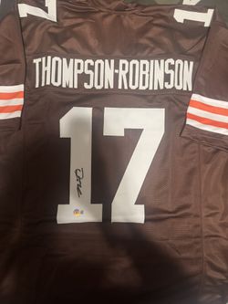 D. Thompson-Robinson Autographed Custom Browns Jersey