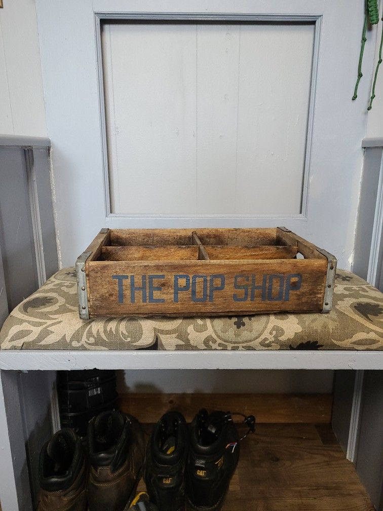 vintage wooden soda crate Saginaw Michigan