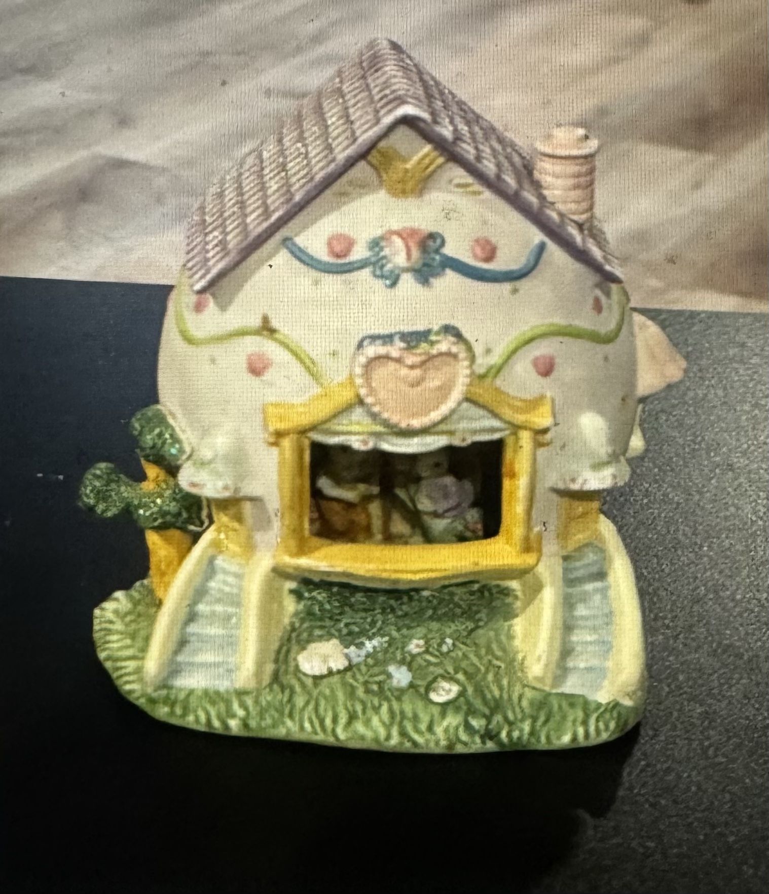 Vintage Easter Egg House Yard Home Lighted Nightlight Season Decor Corded Lamp