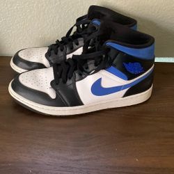 Air Jordans (blue,black & white)
