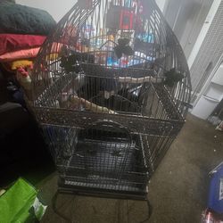 Cathedral Grey metal birdcage