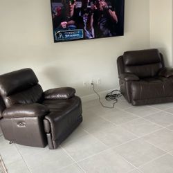 Leather recliner