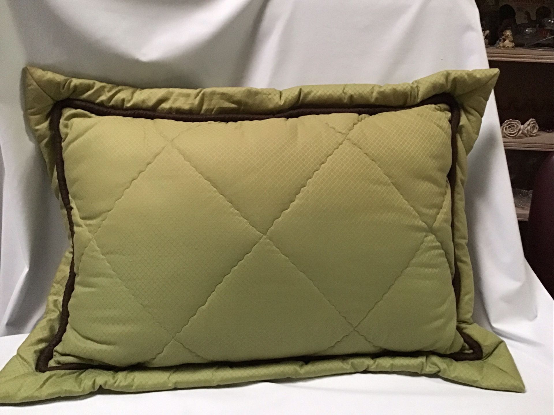 Custom Made Flange Standard Pillow Sham w/ jumbo cord