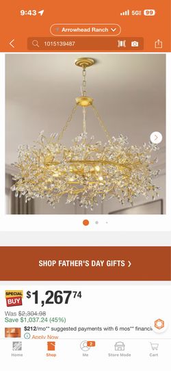 Shop YUYI Modern Chandelier 39 in. 6-Light Gold Chandelier for Dinning Room, Living Room, Foyer, Bedroom V Questions & Answers (1)