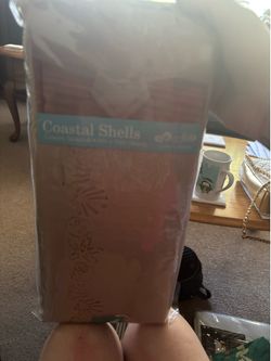NWT Vintage Coastal Shells Cutwork Tablecloth