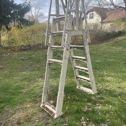 adjustable, locking pool ladder