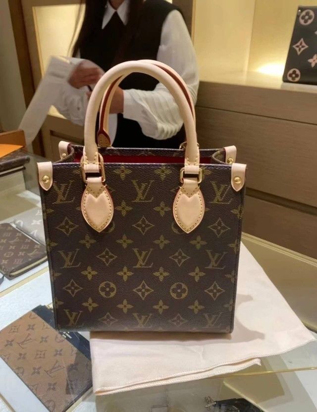 Louis Vuitton Sac Plat Crossbody BB Brown Leather