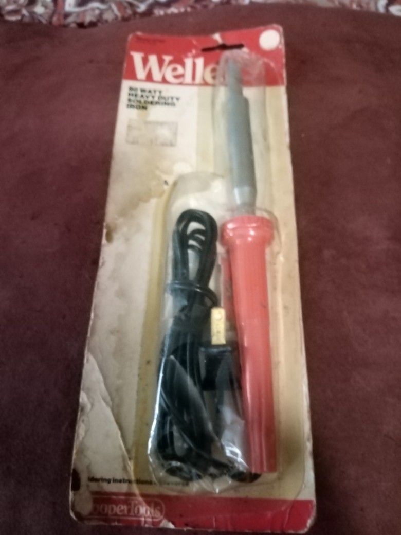 Vintage Weller 80 Watt Heavy Duty Soldering Iron, Red/Black, SP80, NEW Old stock