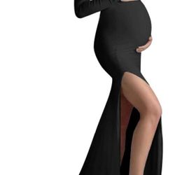 Women Fancy Maternity Maxi Dress size S