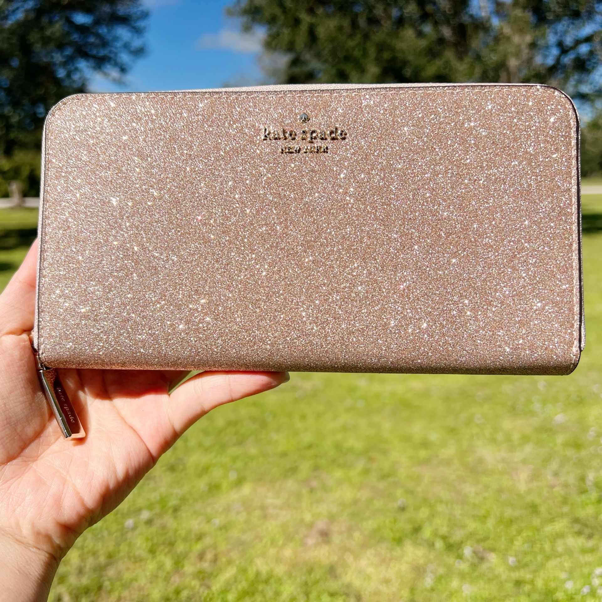 Kate Spade top Shimmy Glitter wallet