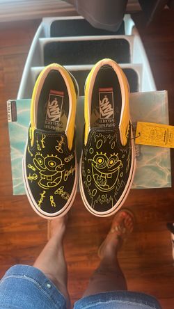 Spongebob Vans Slip On Size 7