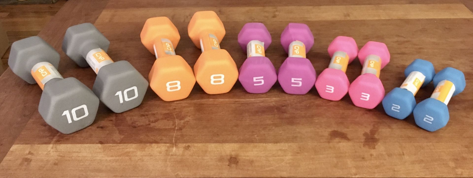 *NEW* CAP Neoprene Coated Hex Dumbbell Weight Set