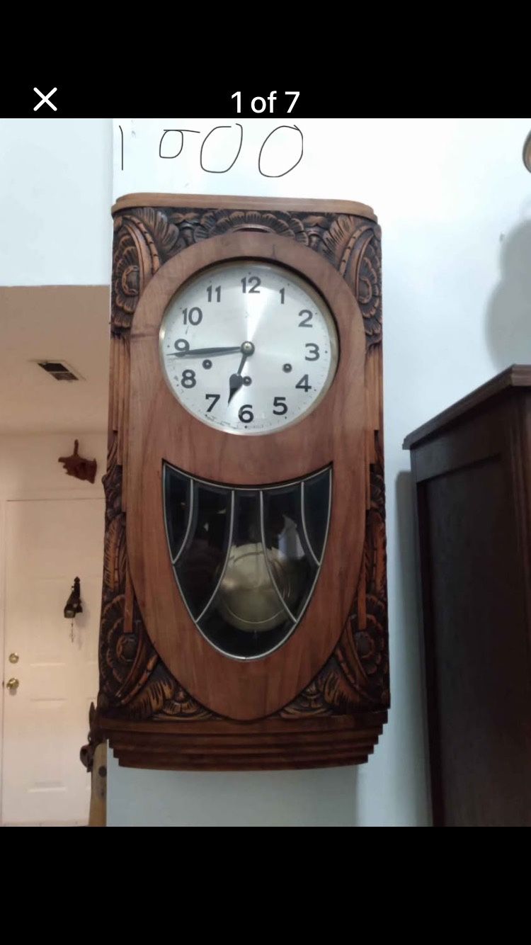 German Antique Wall Clock