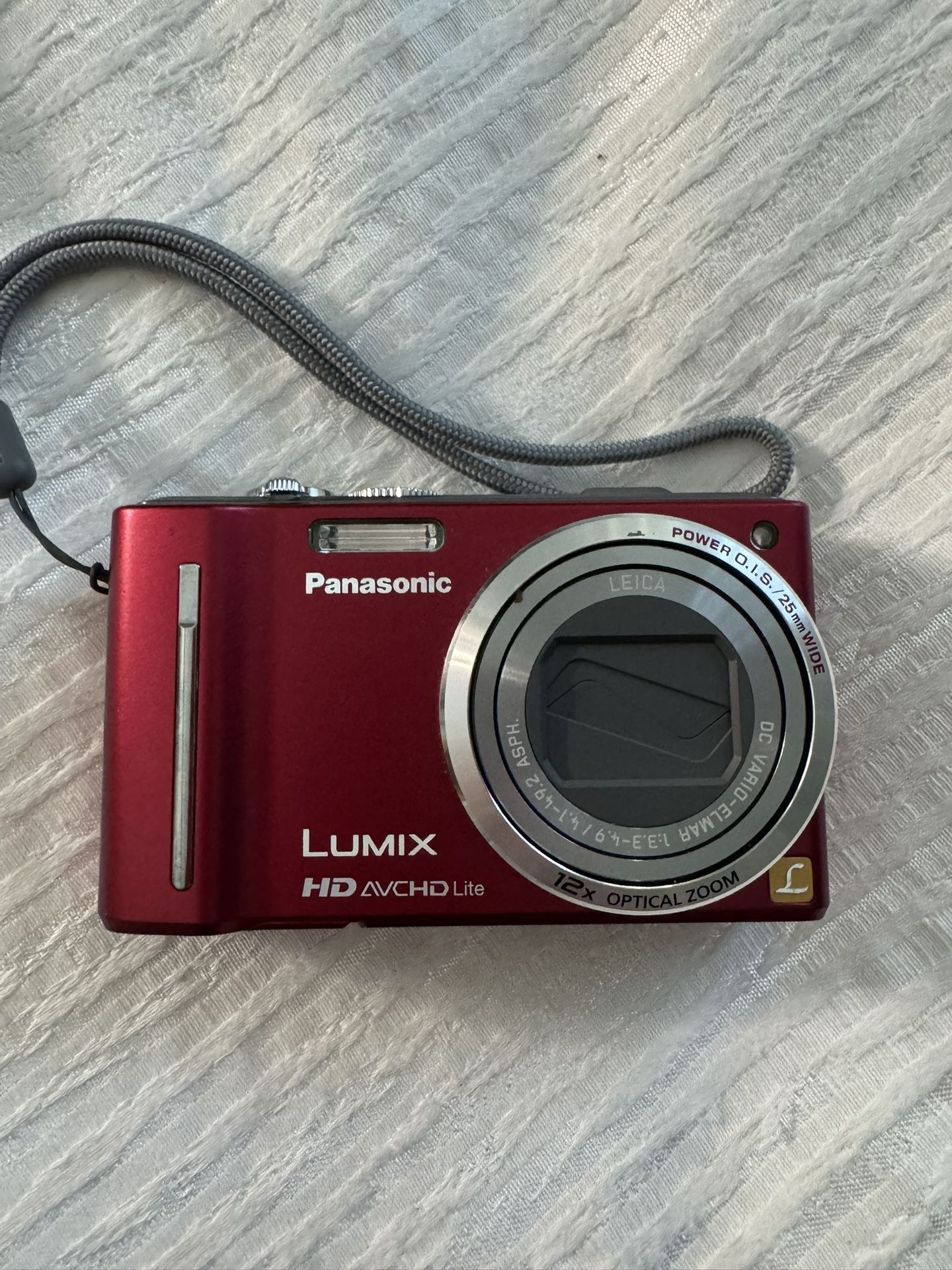 Panasonic Lumix DMC-ZS7 12x Compact "Travel Zoom" Digital Camera - Red