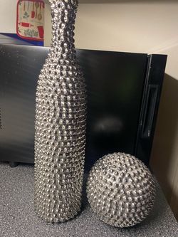 Silver Ceramic Decor