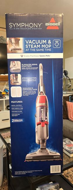 4 New Bissell Symphony Vacuum and Steam Mop 2 in 1