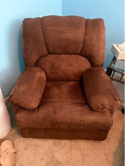 Large Oversized Rocker Recliner Chair – Very Comfortable – Brown