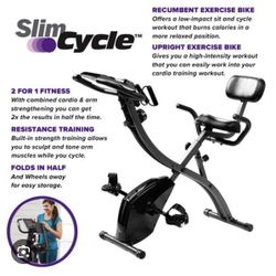 Slim Cycle Exercise Bike – Upright & Recumbent – Good Condition