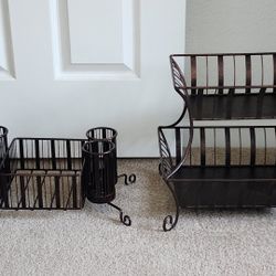 Fruit Basket & Silverware Holder