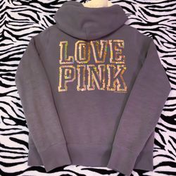 Victoria’s Secret VS PINK SHERPA HOODIE JACKET with BLING!