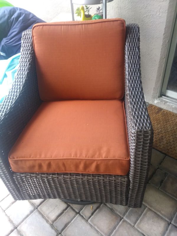 Patio Furniture Double Set Couch One Chair And Swivel Patio Furniture Double Set Couch One Chair And Swivel Ratten Palm Decor On Sides Of For In Orlando Fl Offerup
