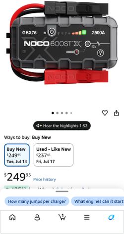 Gb75x jump starter