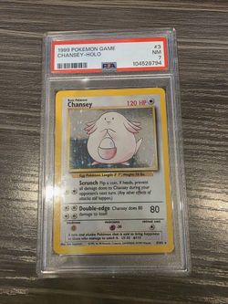 Pokémon Chansey 003/102 Base Set Holo PSA 7 NM