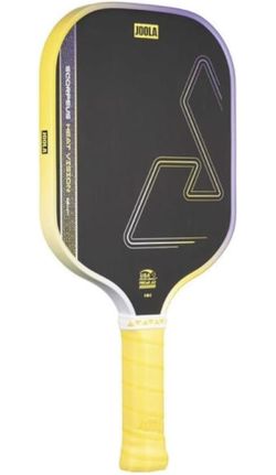 JOOLA SCORPEUS Heat Vision 16mm Pickleball Paddle - Standard Shape - Textured Carbon Fiber Surface for Spin - SK Film for Reduced Vibration - USAP App