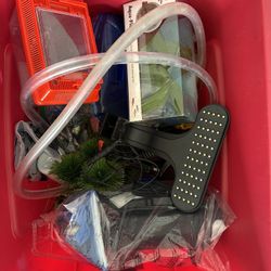 Box Of Miscellaneous Freshwater Aquarium Items