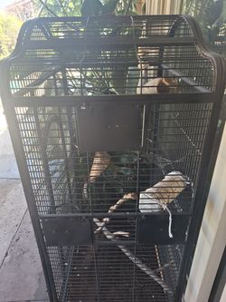 Heavy all metal bird cage with wheels