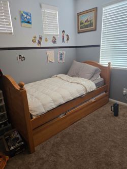 Free bed - real wood-Pending Pickup