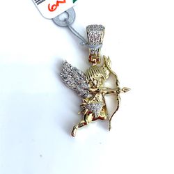 10Kt Yellow Gold Diamond Angel Pendant 3.95g .2CTW 202021/2