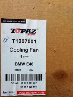 BMW electric cooling fan