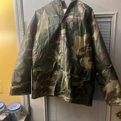 Camo Hooded Rain Jacket