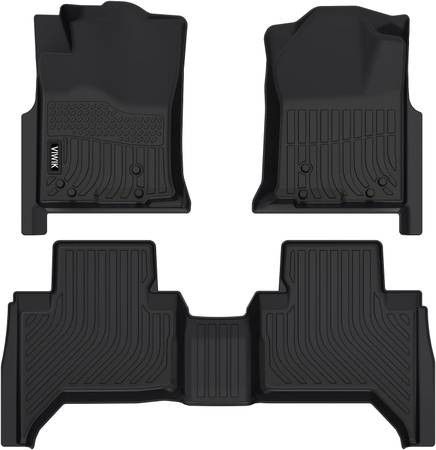 New Car Floor Mats Toyota Tacoma 2005-2011, Automotive All Weather Floor Liners for Toyota Tacoma, TPE Rubber Car Mats Front & Rear Non-Slip Odorless