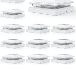 12 Pack Solar Post Cap Lights, 2 Modes(Warm/Cool Light) Outdoor Waterproof Fence Post Solar Lights, Solar Powered Garden, Patio, Deck Decor for 4x4, 5