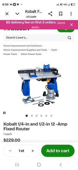 Kobalt router w/ table & 32 bits
