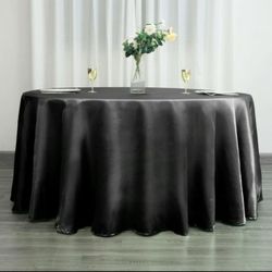 120" Round Satin Tablecloth 