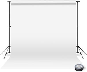 Denny Mfg Seamless Paper Backdrop 86” x 36 Ft, True White, Matte, Backdrop Only