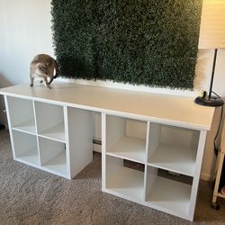 IKEA Kallax Desk / Entertainment Center 