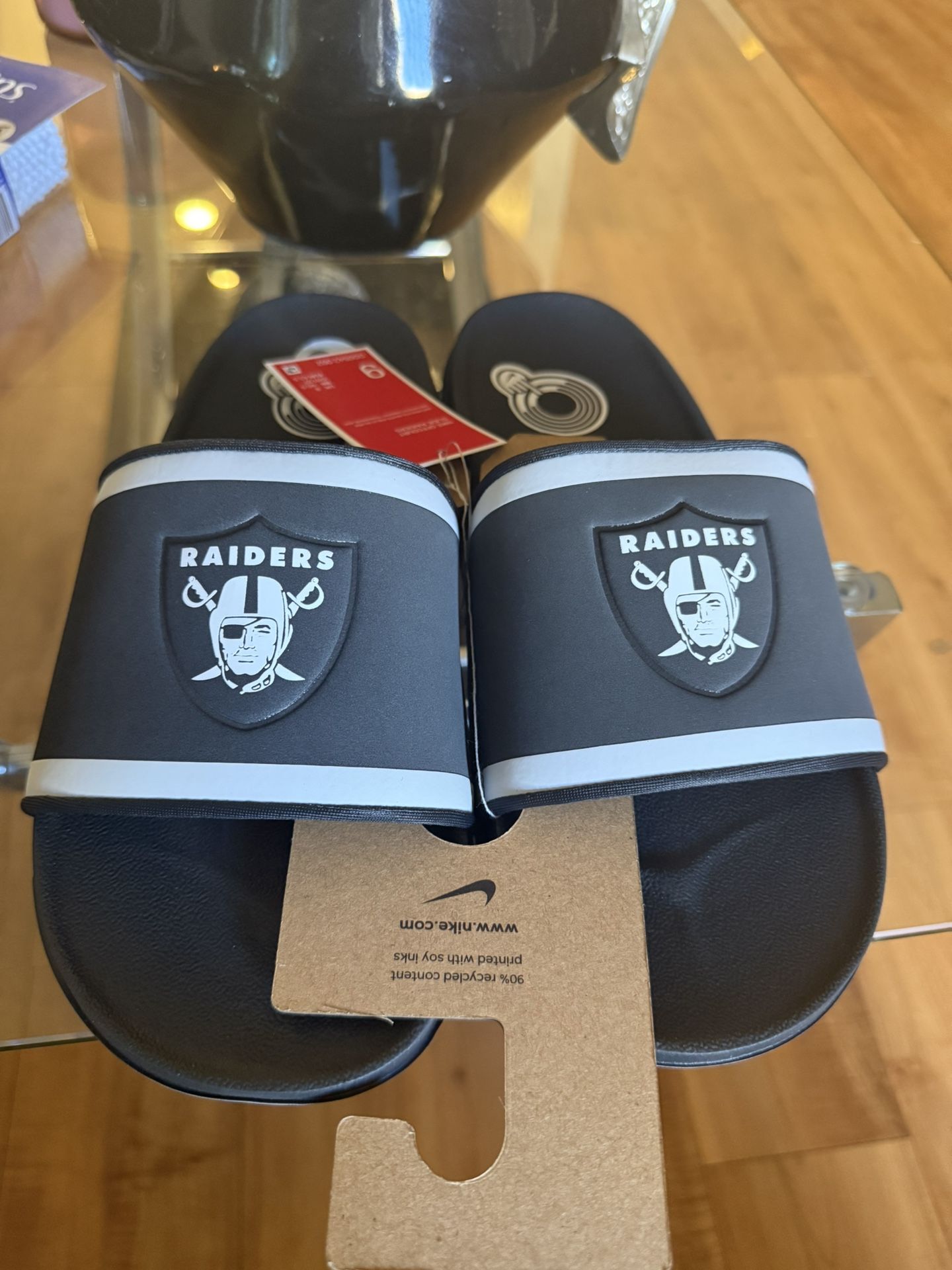 Raiders Nike Slides