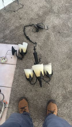 Small Chandelier And Matching Sconce