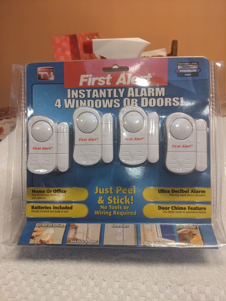 First Alert Instant Window / Door Alarms Qty. 4