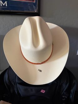 Straw Cowboy Hat with Leather Band