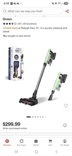 NEW Tineco GO Pet Cordles Stick Vaccum