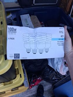 100w A21 daylight non dimmable light bulbs