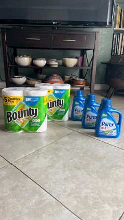 Purex Detergent, Bounty Paper Towels