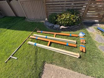 FREE — King Platform Bed Frame, Solid Wood (Natural Pine)