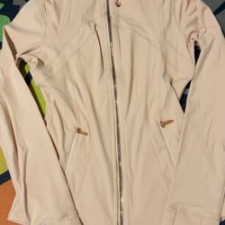 Pink Rose gold zipper Lululemon define jacket