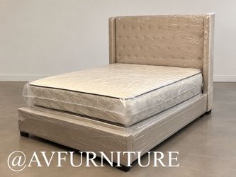 Queen Fabric Bed Frame - Display Model at Discount Price